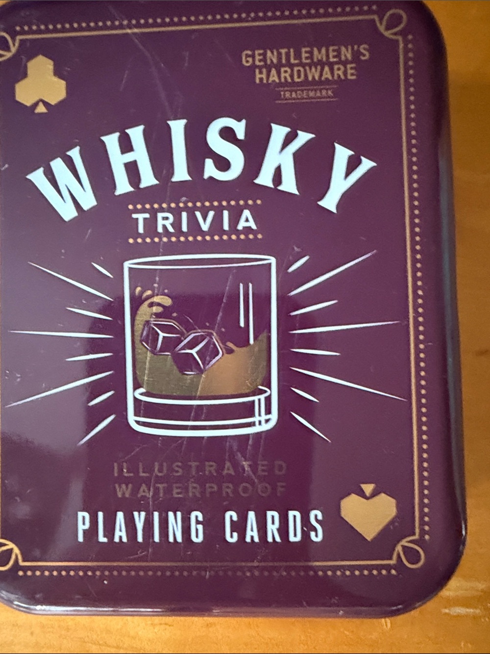 Whisky Trivia Playing Cards — Maroon